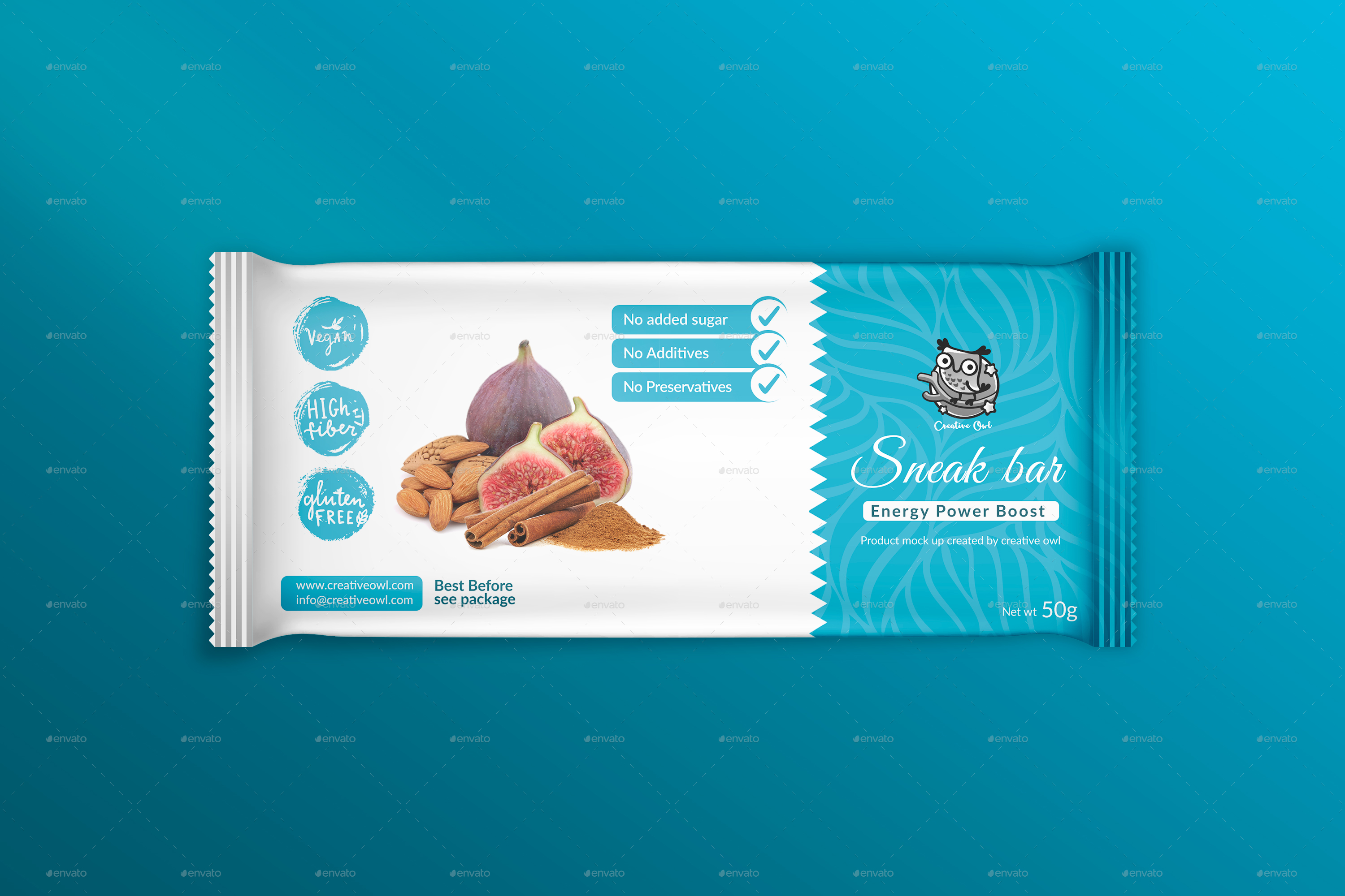 Energy Bar Label and Mockup, Graphics GraphicRiver
